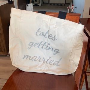 “Totes getting married” tote bag